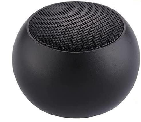 Mini Bluetooth Speaker with TWS Pairing - Compact Metal Body & Powerful Sound Black