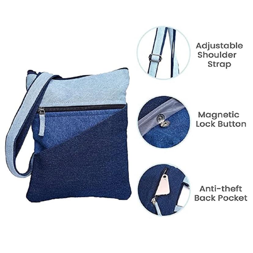 The Purani Jeans Sling Bags For Women Stylish Latest Sling Bag For Girls Branded Multipocket view 3
