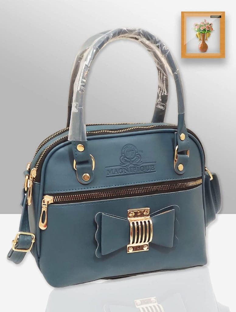Magnifique Women's Hand/Sling/Side Bag/purse Polyurethane Western (Turquoise) view 2