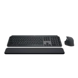 Logitech MX Keys S Combo - Performance Wireless Keyboard and Mouse with Palm Rest, Customisable Illumination, Fast Scrolling, Bluetooth, USB C, for Windows, Linux, Chrome, Logitech MX Keys S Combo - Performance Wireless Keyboard and Mouse with Palm Rest,