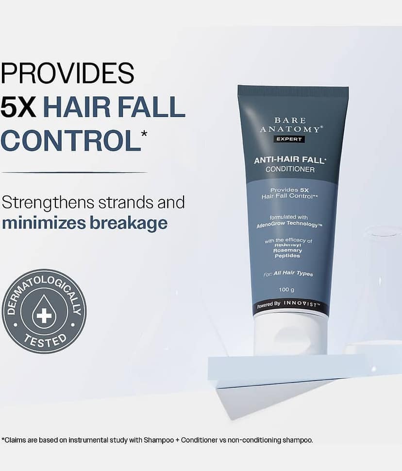 Bare Anatomy Anti-Hair Fall Conditioner with Redensyl, Rosemary Reduces Hair Thinning, 100 g view 2