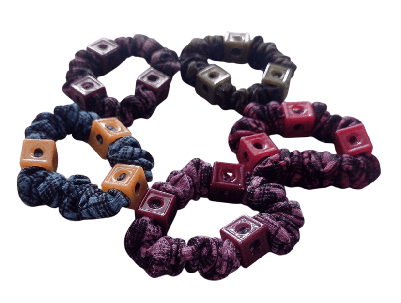 5 Pieces Vintage Style Fabric Hair Ties, Colorful Hair Accessories for Women and Girls view 3
