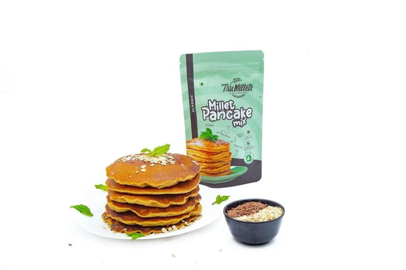 Trumillets Classic Millet Pancake | Instant Breakfast Mix | 100% Vegetarian Eggless Healthy Breakfast for Kids & Adults | No Added Maida | No Refined Sugar |Gluten Free (Each 150 Gm Pack of 2) view 4