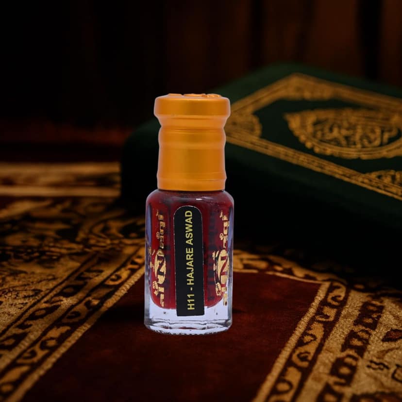 alNaqi fragrances Hajre-Aswad-Attar 12ml - Luxury Hajre Aswad Attar Original, No Alcohol Concentrated Black-Oud-Oil, High Strength Sacred-Arabic-Scent, Original Signature-Parfum view 3