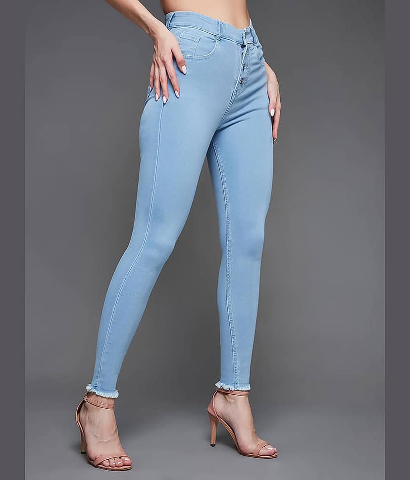 Miss Chase - Light Blue Denim Skinny Fit Women's Jeans ( Pack of 1 ) view 2