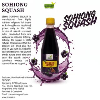 ZELOV SOHIONG SQUASH - 450 mL - One glass bottle