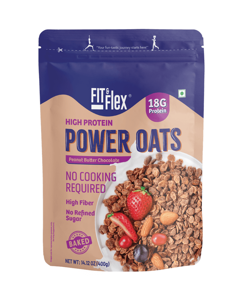 Power Oats | Peanut Butter Chocolate Flavor | No Cooking Required - Ready To Eat | 0 Added Sugar