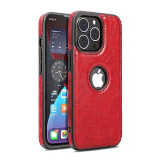 LIRAMARK PU Leather Flexible Back Cover Case Designed for Apple iPhone 13 Pro Max (6.7 Inch)