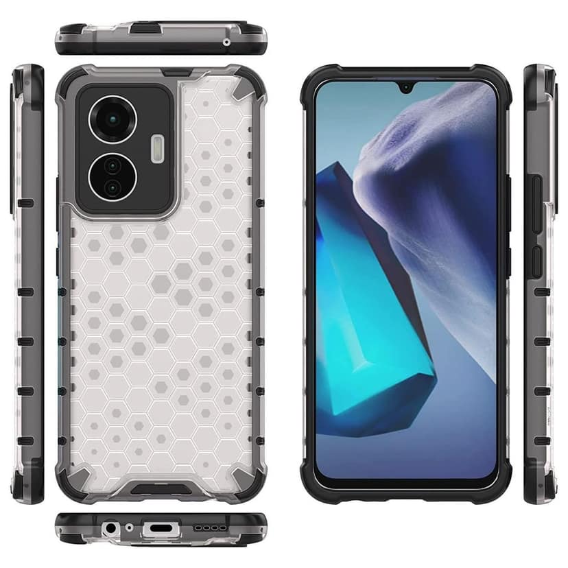 Faircost Polycarbonate For Iqoo Z6 Lite 5G Hybrid Shockproof Back Cover Hard Outside Soft Inside- (Polycabonate::Transparent) view 4