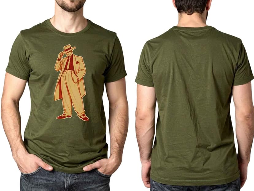 Trishoolin Gentleman Dancing Music & Dance Theme T-Shirt | Design 70012MB | Cotton Regular Fit | Crew Neck / Round Neck Half Sleeve | Pack of 1 view 2
