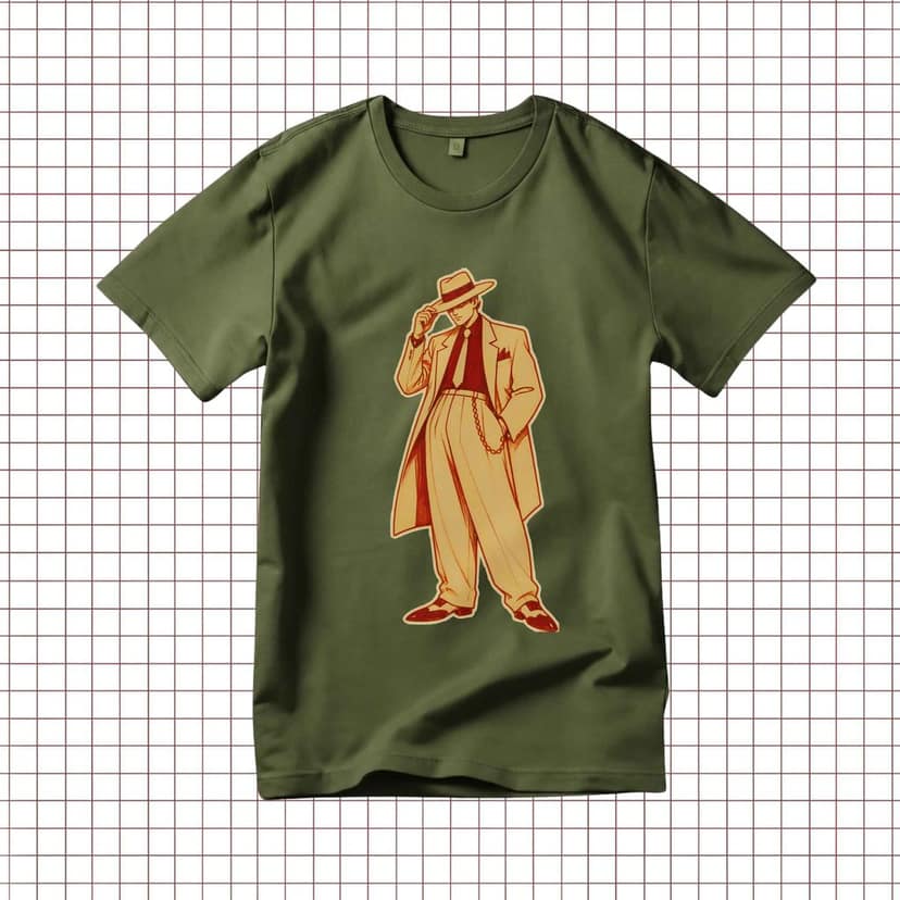 Trishoolin Gentleman Dancing Music & Dance Theme T-Shirt | Design 70012MB | Cotton Regular Fit | Crew Neck / Round Neck Half Sleeve | Pack of 1 view 3