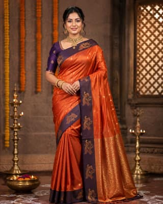 Elegant Silk Saree with Traditional Design and Smooth Rich Fabric