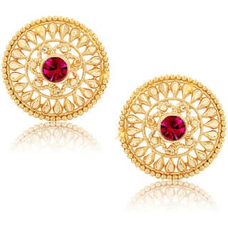Vivastri Premium Gold Plated Alloy Stud Earrings Combo for Women & Girls Pack of 2 view 2