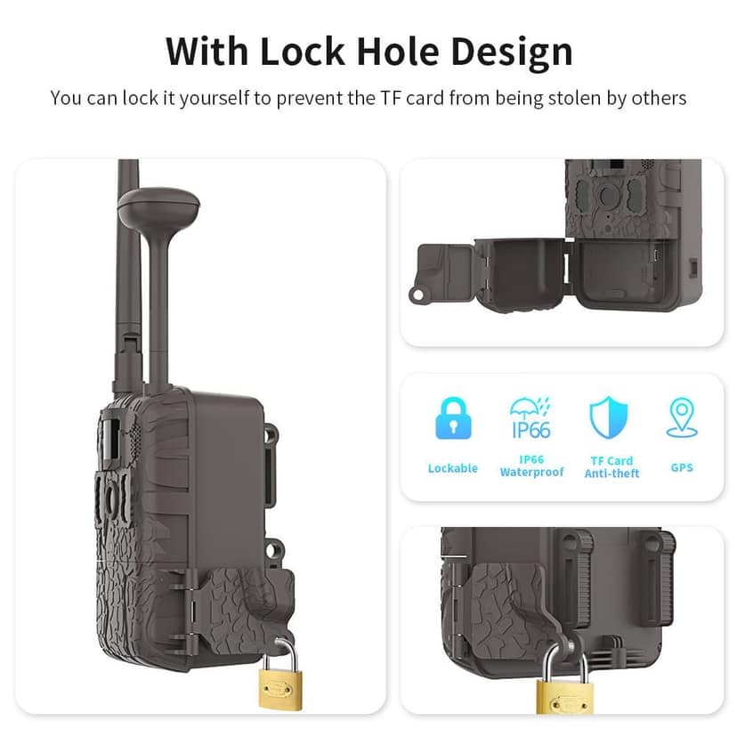 AUSHA 4G LTE 2.7K Trail Camera | Remote Surveillance, Night Vision & Two-Way Audio view 2