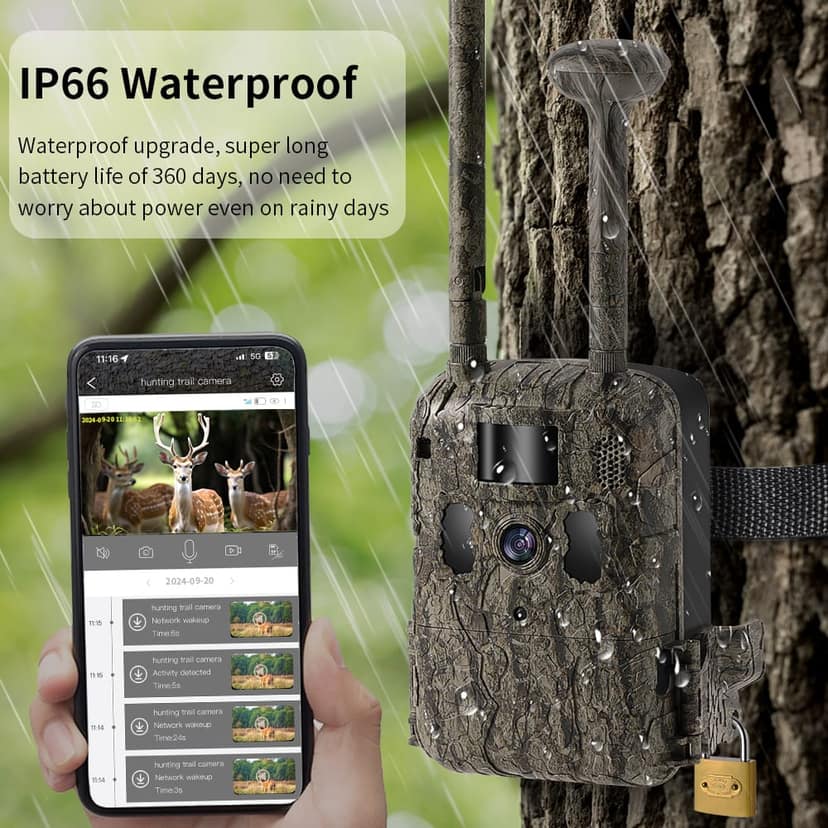 AUSHA 4G LTE 2.7K Trail Camera | Remote Surveillance, Night Vision & Two-Way Audio view 8