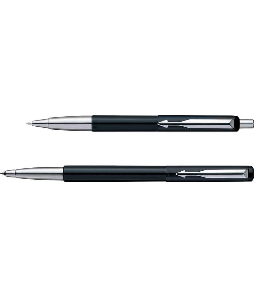 Parker Vector Standard Roller Ball Pen+Ball Pen Black Body Color Pen Gift Set view 2