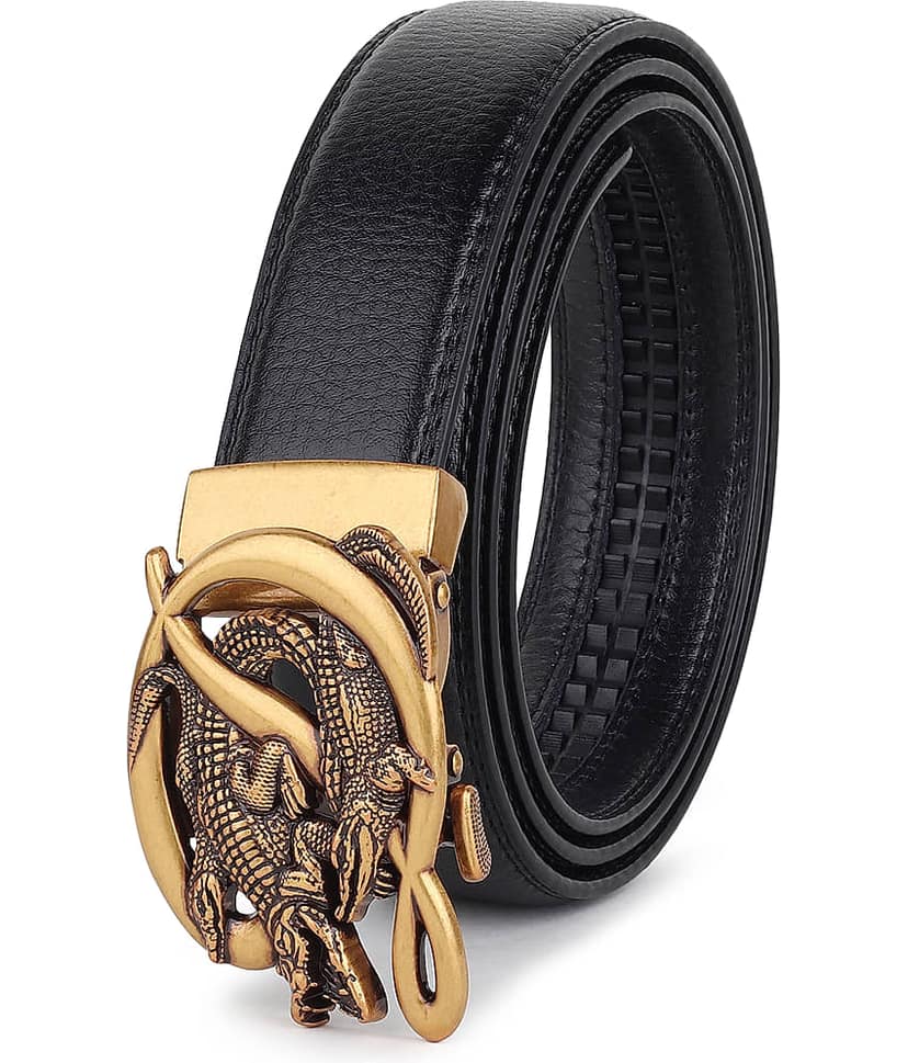 Zoro - Black Faux Leather Men's Casual Belt ( Pack of 1 )