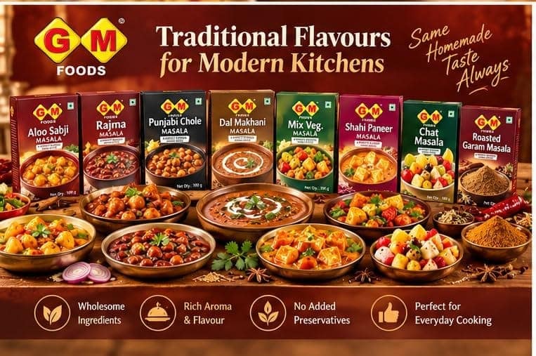GM Foods Monthly Masala Essentials Combo Pack of 8 | Aloo Sabji, Rajma, Punjabi Chole, Dal Makhani, Mix Veg, Shahi Paneer, Chaat & Roasted Garam Masala | 100g Each, Total 800g | Authentic Indian Spice Blends for Everyday Cooking view 3