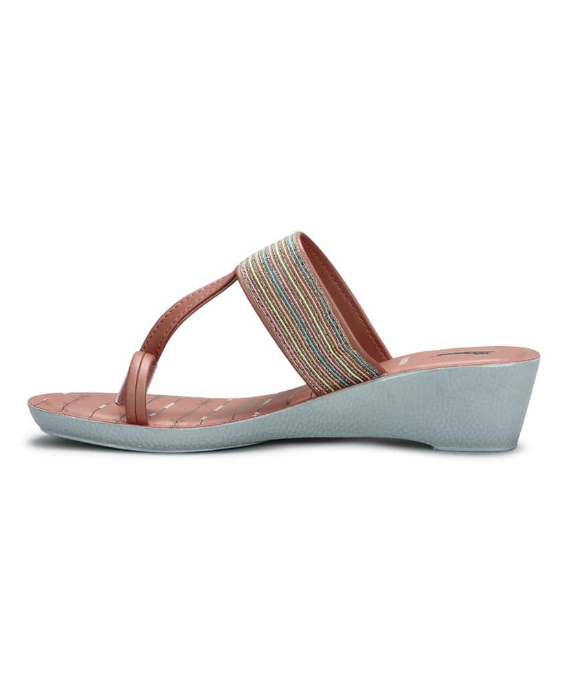 Paragon Women's Peach Wedge Sandals with Cushioned Sole and Sturdy Construction for Everyday Use view 5