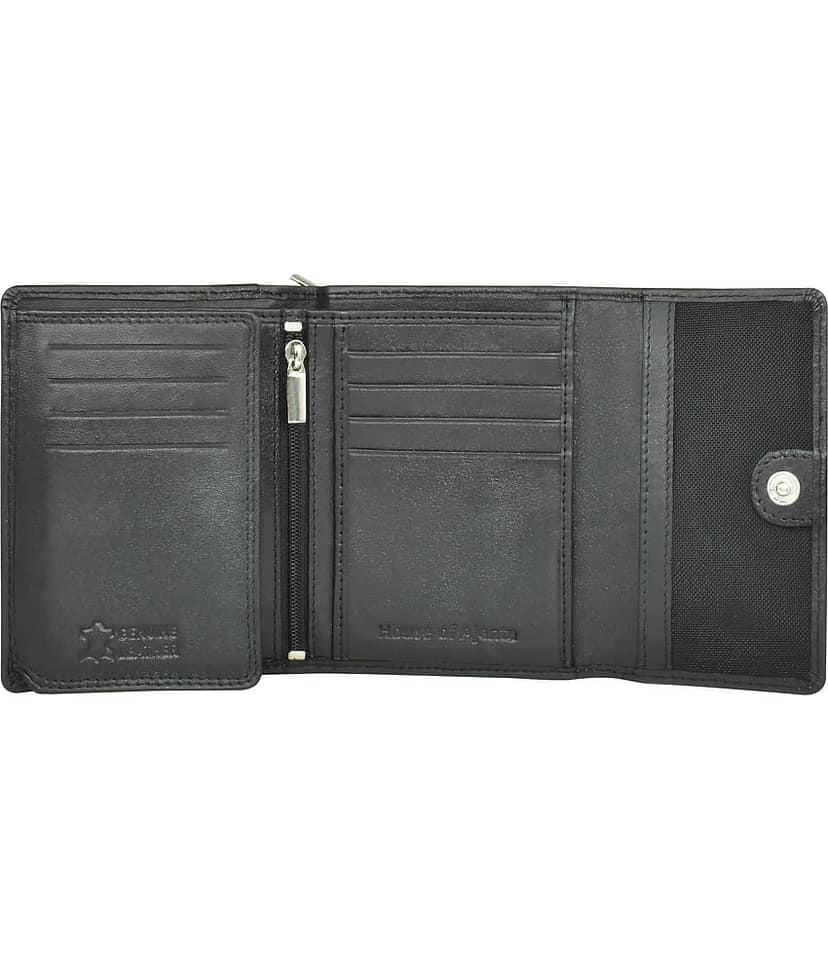 Ajanta Leather Black Women's Three fold Wallet ( Pack of 1 ) view 2