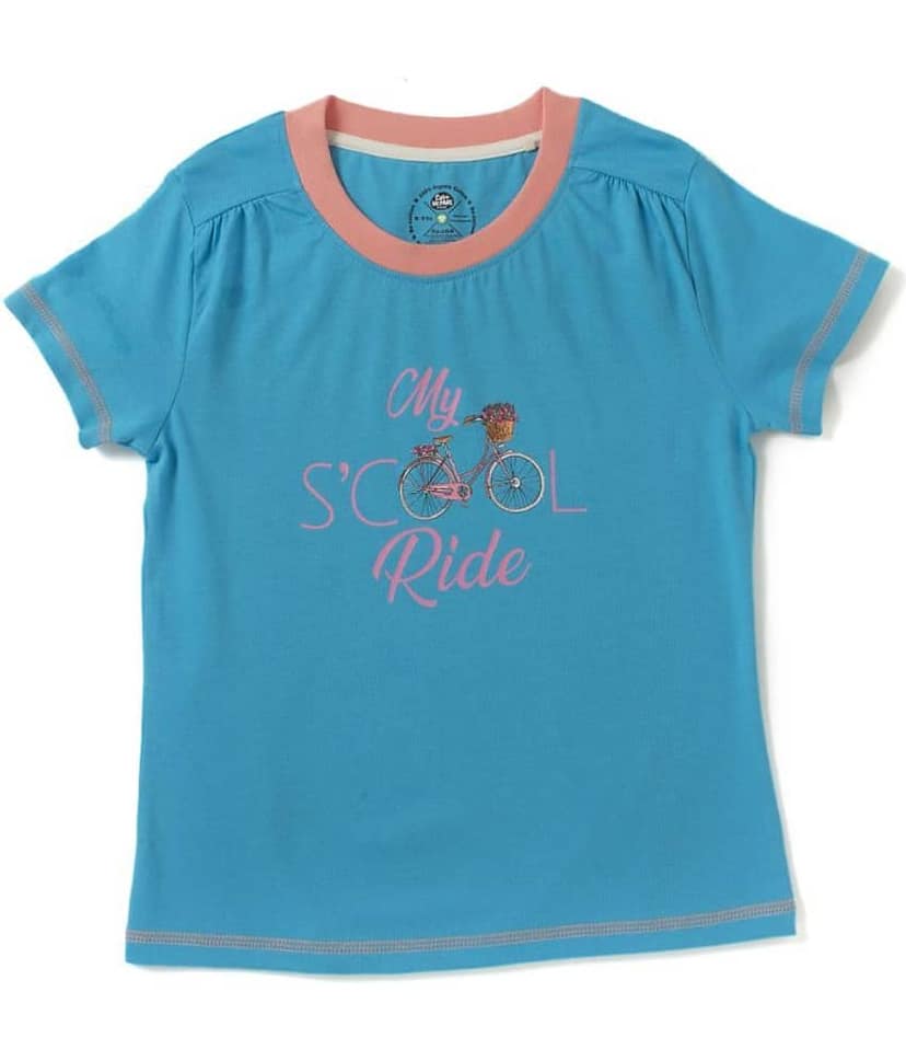 Cub Mcpaws Girls Cotton T-Shirts ( Blue )