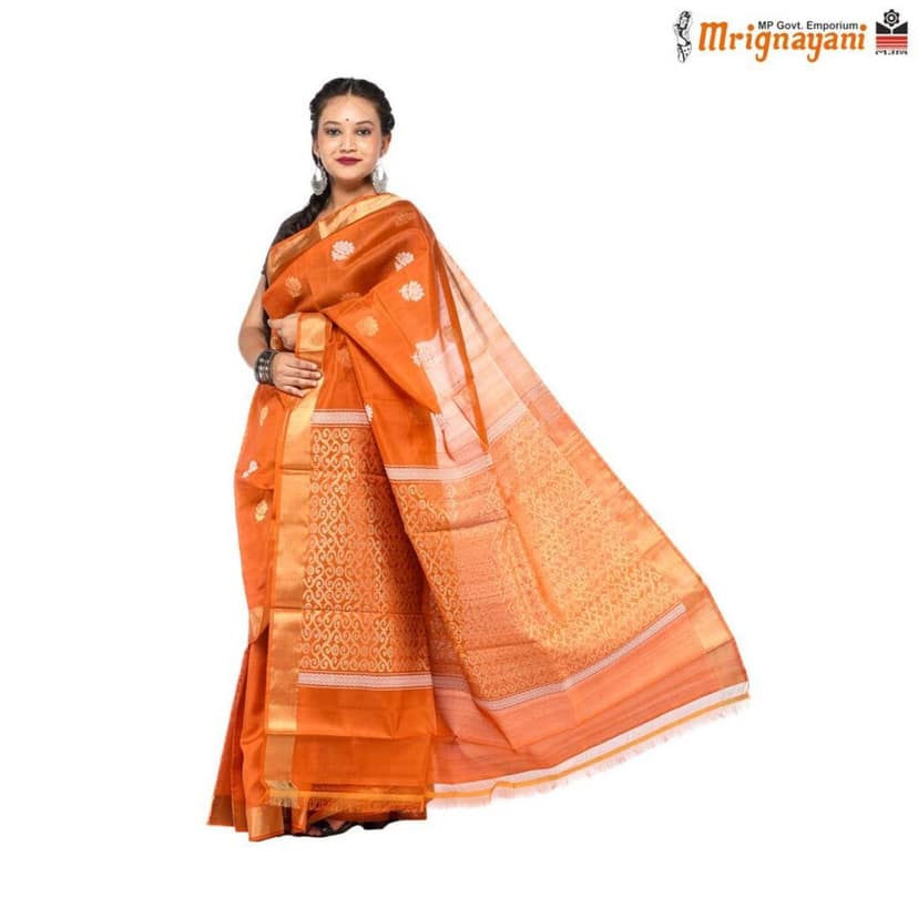 HANDLOOM KOSA SAREE WITH BLOUSE (SKU - 1ST105051221, SAREE - 1185) view 2