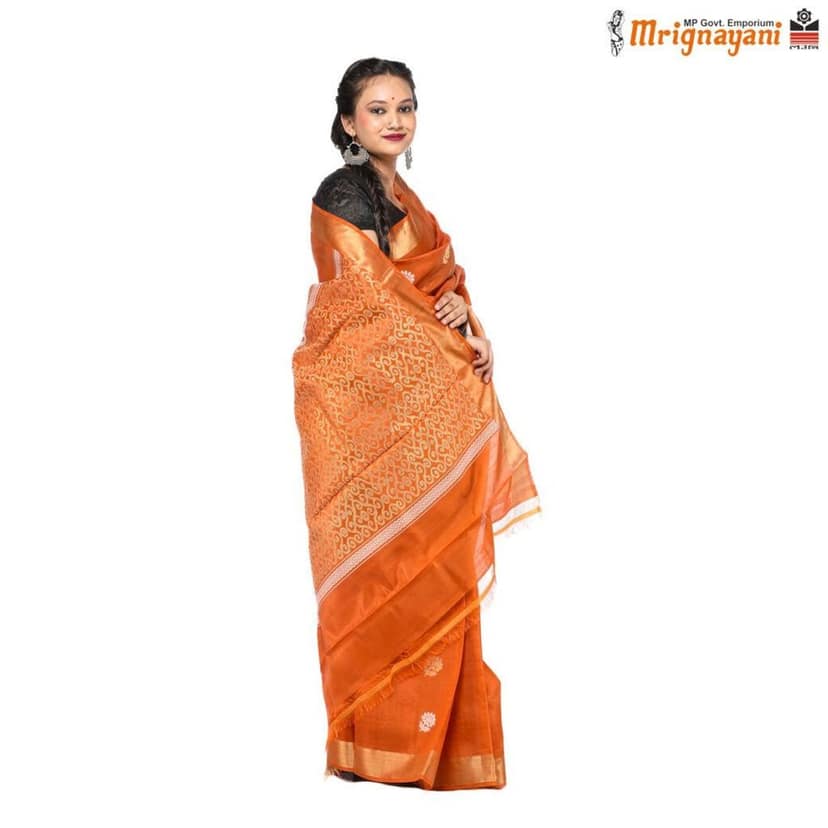 HANDLOOM KOSA SAREE WITH BLOUSE (SKU - 1ST105051221, SAREE - 1185) view 3