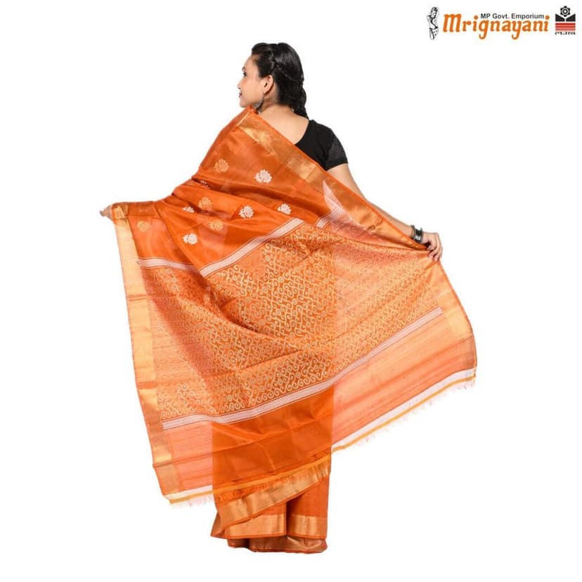 HANDLOOM KOSA SAREE WITH BLOUSE (SKU - 1ST105051221, SAREE - 1185) view 4