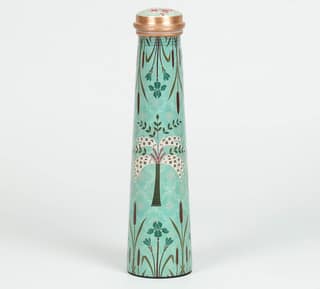 India Circus Mirroring Deer Garden Tapered Copper Bottle