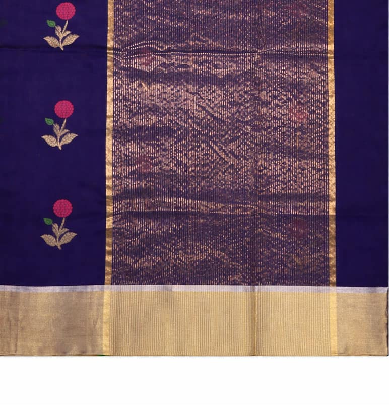 Handloom Chanderi Silk Cotton Saree view 4