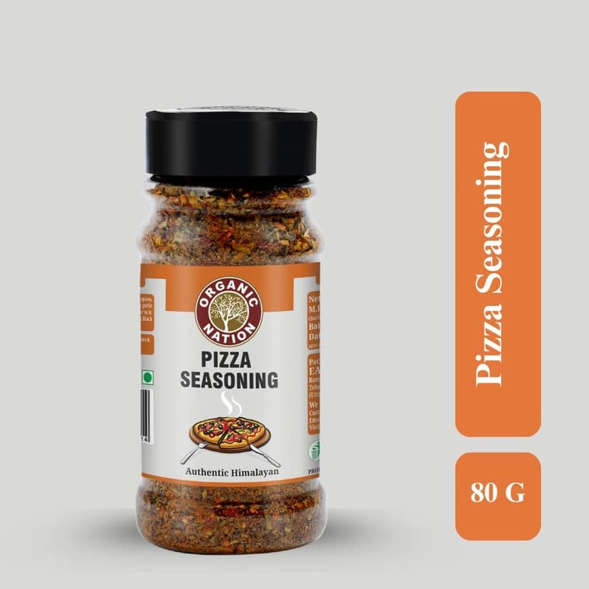 Organic Nation Pizza Seasoning 80g (Pack of 2) | Authentic Italian Herb Blend | Natural & Aromatic | Perfect for Pizza, Pasta, Garlic Bread view 2