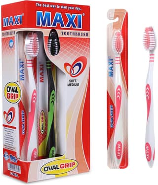 Maxi Ovalgrip Soft Toothbrush(Pack Of 12)