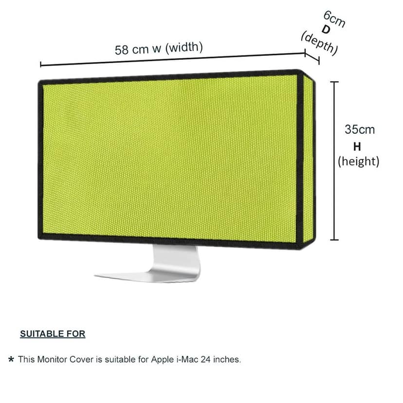 PalaP Super Premium Dust Proof Monitor Cover for Apple iMac 24 inches Monitor (Green) view 3