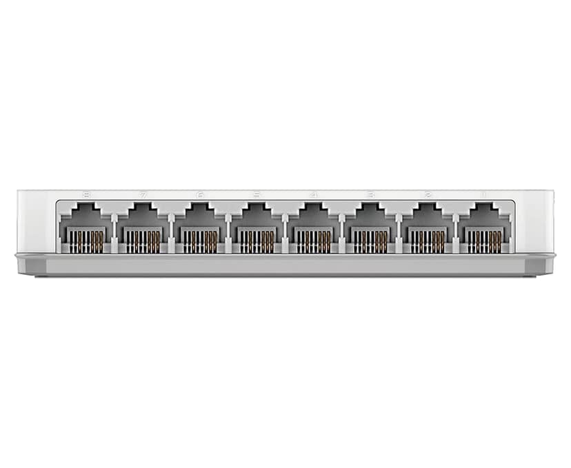D-Link 8 Port 10/100Mbps Fast Ethernet Switch | Desktop Ethernet Splitter | Ethernet Network Hub | Plug and Play | Fanless Quiet | Desktop Design | Green Technology | Unmanaged view 3