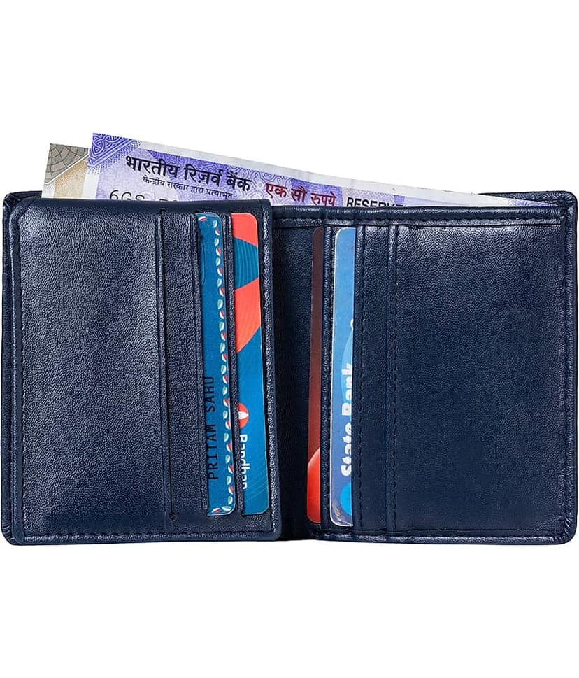 HIDEFLIX Blue PU Men's Regular Wallet ( Pack of 1 ) view 2