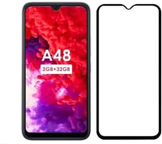PLUGTECH Advanced Tempered Glass With Anti-Explosion 9H Hardness Edge-To-Edge Coverage Screen Guard for ITEL A48
