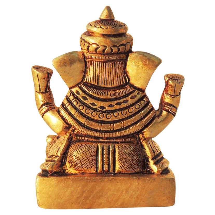 Brass Showpiece Ganesh Ji God Idol Statue (BSMAS1610 E) view 3