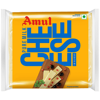 Amul Cheese Slices - Rich In Protein, Wholesome, No Added Sugar, 200 g (10 Slices)
