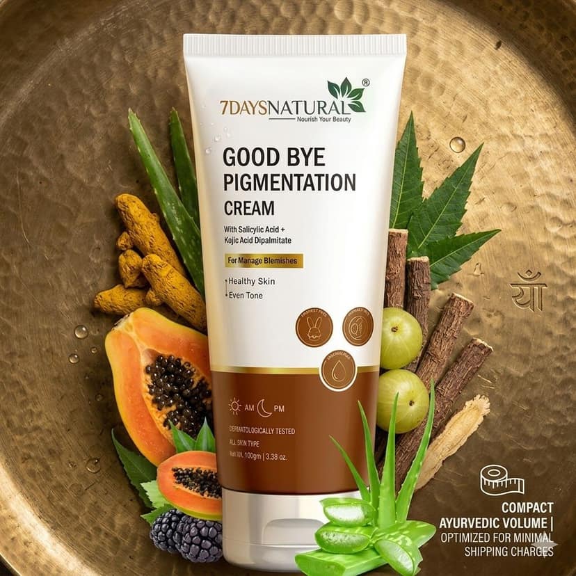 Pigmentation Correction Cream for Dark Spots & Melasma | Kojic Acid Dipalmitate + Salicylic Acid Face Cream | Hyperpigmentation, Acne Marks & Uneven Skin Tone Corrector | Dark Spots Removal Cream for Women & Men | 100g Pack of 1 view 3