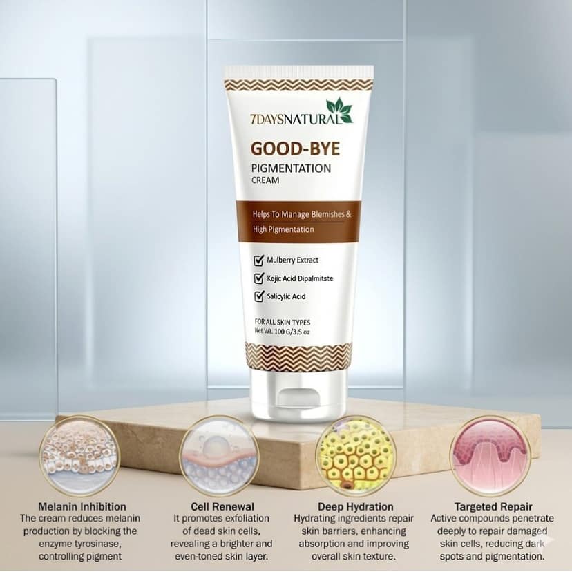 Pigmentation Correction Cream for Dark Spots & Melasma | Kojic Acid Dipalmitate + Salicylic Acid Face Cream | Hyperpigmentation, Acne Marks & Uneven Skin Tone Corrector | Dark Spots Removal Cream for Women & Men | 100g Pack of 1 view 7