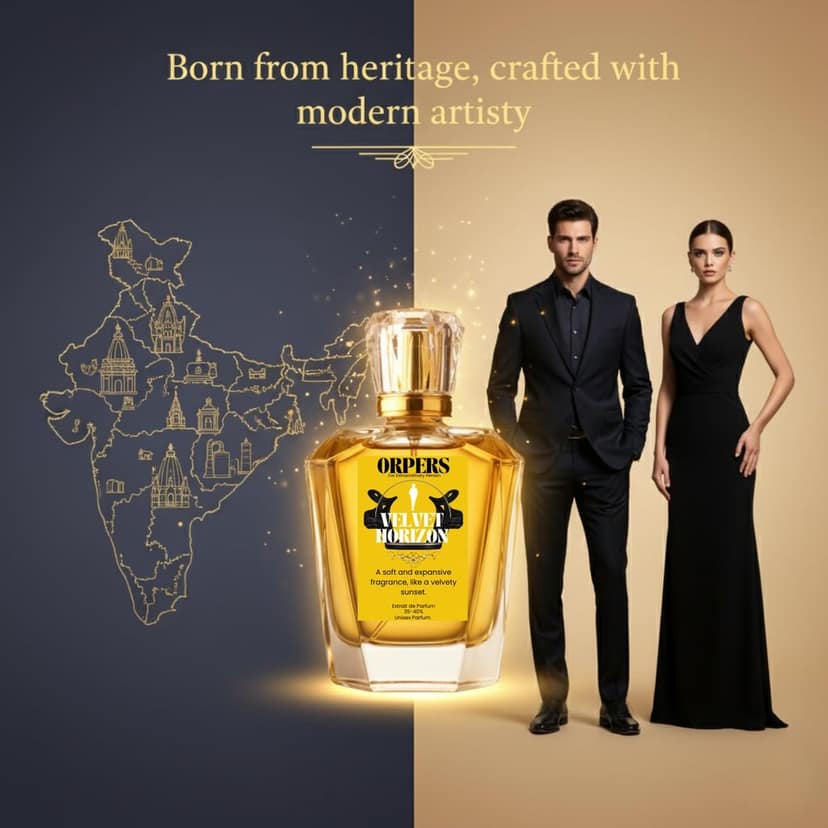 ORPERS Velvet Horizon Extrait de Parfum Unisex | Aquatic Elegance | Bergamot Marine Amber Musk | 40% Concentration | Long Lasting Fragrance view 9