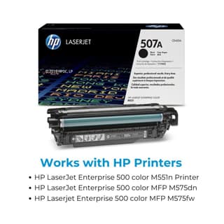 HP 507A Black Original LaserJet Toner Cartridge (CE400A)