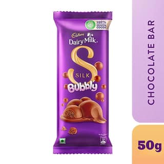 Cadbury Dairy Milk Silk Bubbly Chocolate Bar, 50 G