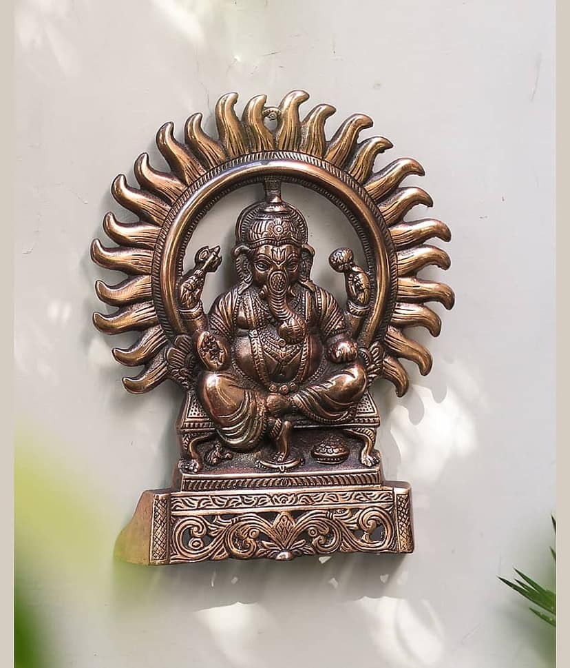 Fashion Bizz Wall Hanging Of Lord Ganesha Decorative |Religious Idol - 25 cm view 2