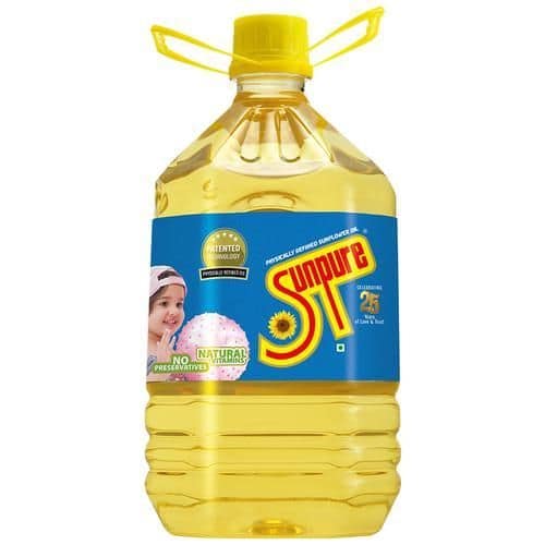 Sunpure Sunflower Refined Oil, 5 L Jar