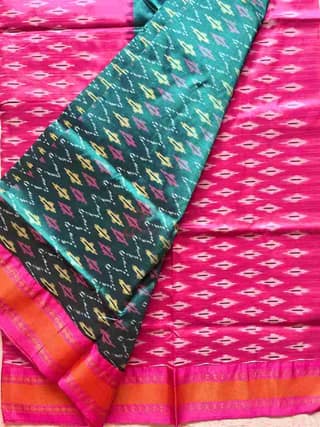 Ikkat Mix Silk linear/eye-shaped motifs