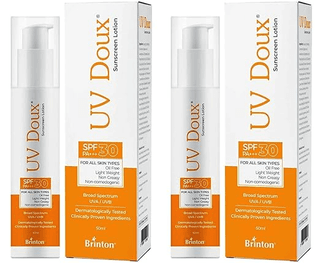 Brinton UvDoux Sunscreen Lotion with SPF 30 in Oil Free Formula 50 ML x Pack of 2