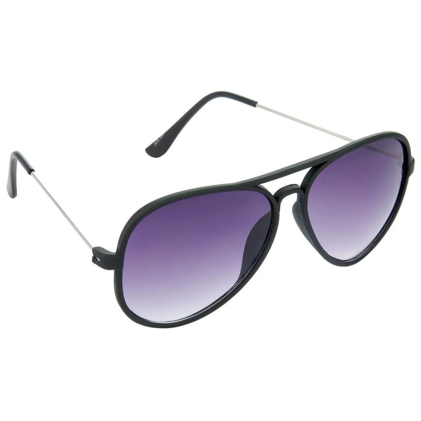 HRINKAR Pilot And Rectangular Stylish Sunglasses For Men And Women (Grey And Brown Lens | Black And Brown Frame - HCMB323) With Free Paper 3D Glass view 2