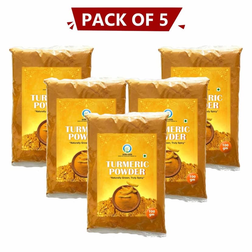 Turmeric Powder 100 gm Pack of 5 By Shri Hari Krishi Fed Producer Company