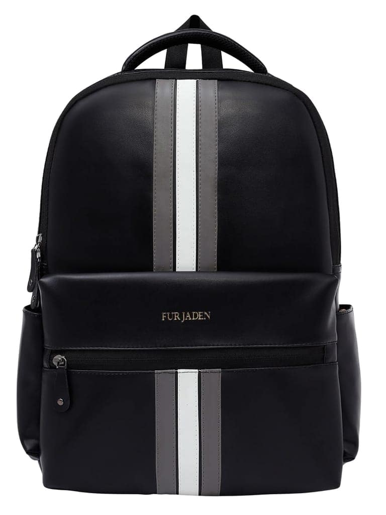 15.6 Inch Laptop Backpack I Premium & Durable Vegan Leather I Anti-Theft Pocket I Breathable Air-Mesh I 30L Storage Volume I Men Women I Work Professional & Casual Use view 2